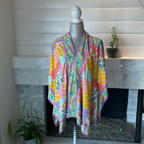 Tolani Raelyn Boho Patchwork Modal Kimono Size MP - Picture 3 of 11